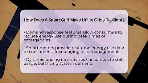 How Does A Smart Grid Make Utility Grids Resilient? - Your Utilities Hub