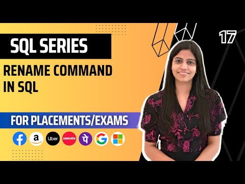 L17 : RENAME Command in SQL | Complete SQL Course 2024 | Jobs | Placements