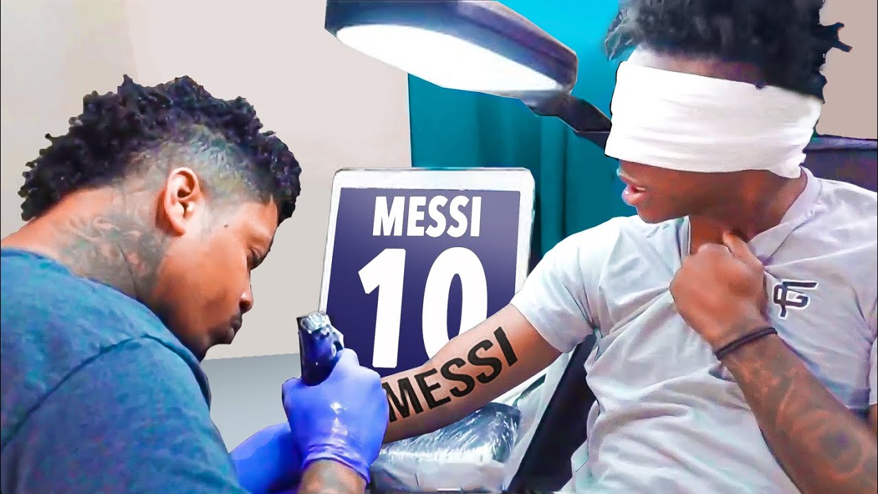 iShowSpeed Gets a Tattoo While BLINDFOLDED  YouTube