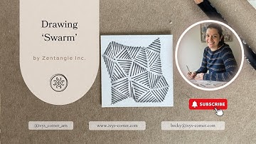 How to Draw Swarm | Zentangle Texture Tangle Tutorial #swarm #zentangle #ivyscorner