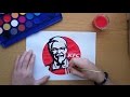 How to draw the KFC logo - Logo drawing