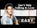 Elvis Presley - Can't Help Falling In Love - EASY Guitar tutorial (TABS AND CHORDS)