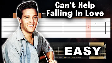 Elvis Presley - Can't Help Falling In Love - EASY Guitar tutorial (TABS AND CHORDS)