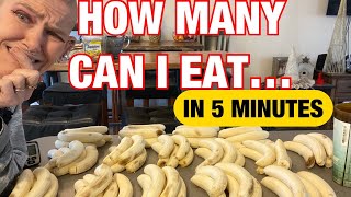 HOW MANY BANANAS CAN I EAT IN 5 MINUTES  | MOM VS FOOD