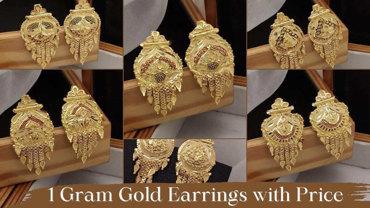 Buy Stunning Gold Danglers One Gram Gold Earrings for Women