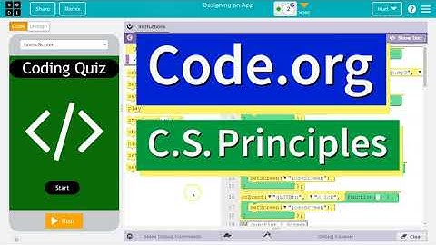 Code.org Lesson 7 Project Designing an App Part 2 | Answer Tutorial | Unit 3 CS Principles