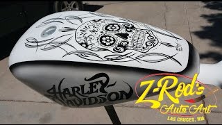 Pinstriping a Harley Tank with Z-Rod