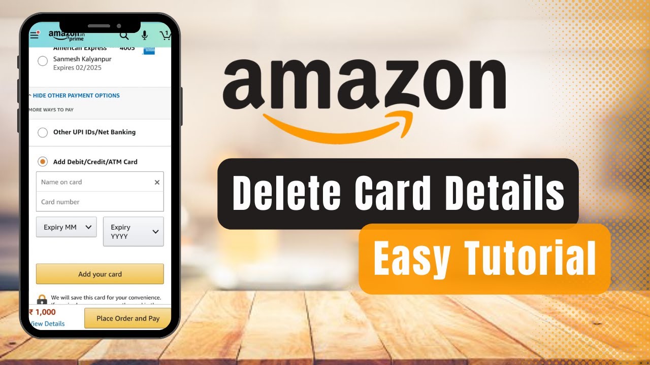 How To Delete Card Details On Amazon YouTube How To Delete Card Details On Amazon YouTube