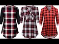 Gorgeous and stylish check dar Casual wear blouse design ideas// Stylish blouse design