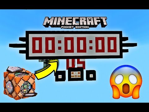 MCPE Working ⏲️ NUMERIC CLOCK ⏲️ in Minecraft PE 1.7! Command block creation EPIC!