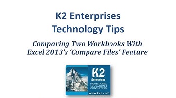 Comparing Two Workbooks With Excel 2013s Compare Files Feature