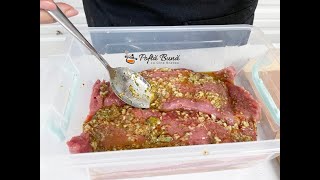 Pastrama de vita - reteta taraneasca, simpla, cu ingrediente naturale, de fript pe gratar