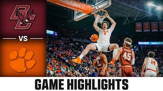 Boston College vs. Clemson Game Highlights | 2023-24 ACC Men’s Basketball