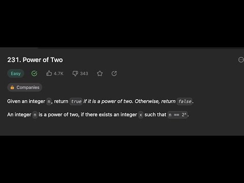 231. Power of