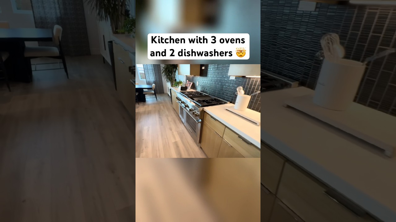 Kitchen with 3 ovens and 2 dishwashers 🤯 
