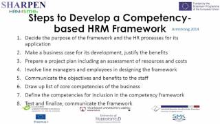 SHARPEN: Competency-based HRM Framework (Overview)