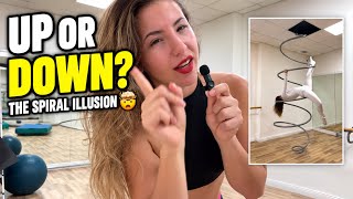 ONE IF THE CRAZIEST OPTICAL ILLUSION EVER! 🤯 The aerial spiral | Aerial dance |UP or DOWN?😱