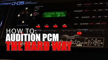 Roland D-05 - How To: Audition PCM Sounds From The Front Panel