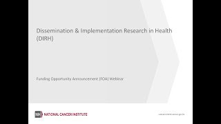 Dissemination and Implementation Research in Health PAR - May 19 Reissuance
