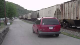 CSX Empty Grain Train With A Solo SD40-3