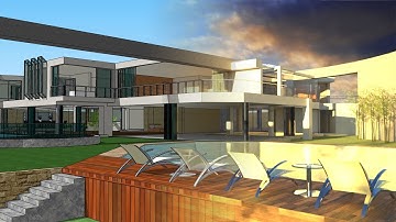 SketchUp Exterior Rendering with FluidRay