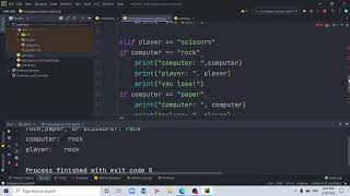 how to make rock paper scissors game in pycharm