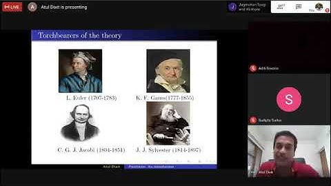 An introduction to the Theory of Partitions | Dr. Atul Dixit  | 8th May, 2020 | 4 PM