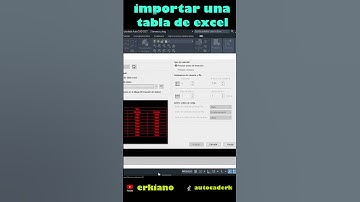 AUTOCAD IMPORTAR UN EXCEL#excel