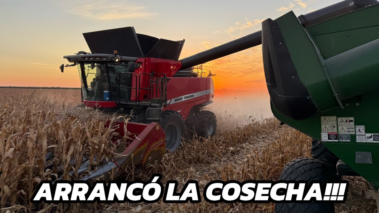 PRIMER día de COSECHA DE MAÍZ 25/26 y INSTALANDO el AIRE de TECHO al MACROSA! Tolveando con el JD 💪🏼