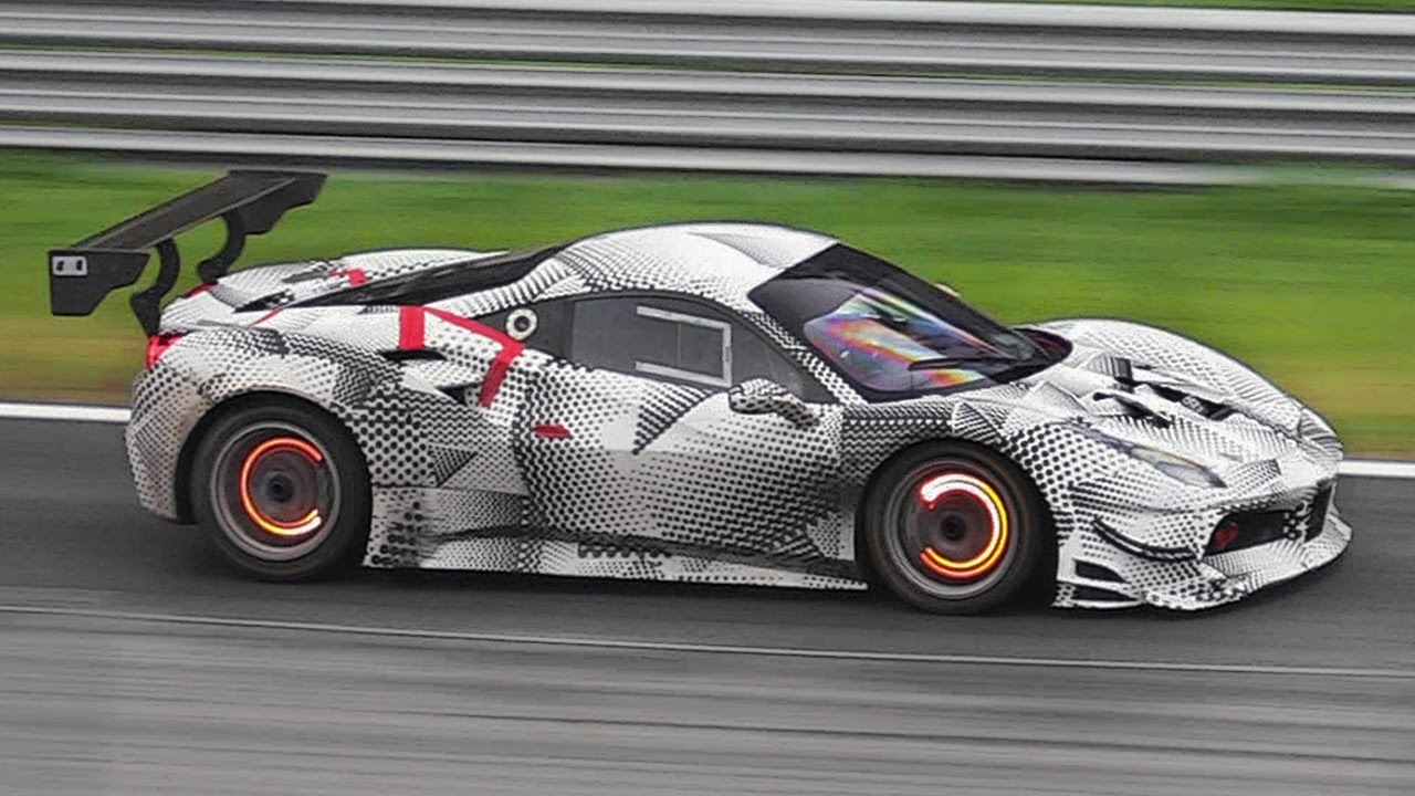 New Ferrari 488 Challenge Mule Testing Again At Monza Circuit Sound Glowing Brakes