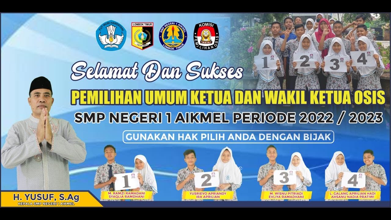 Pemilihan Ketua dan Wakil Ketua OSIS SMPN 1 Aikmel Periode 2022/2023
