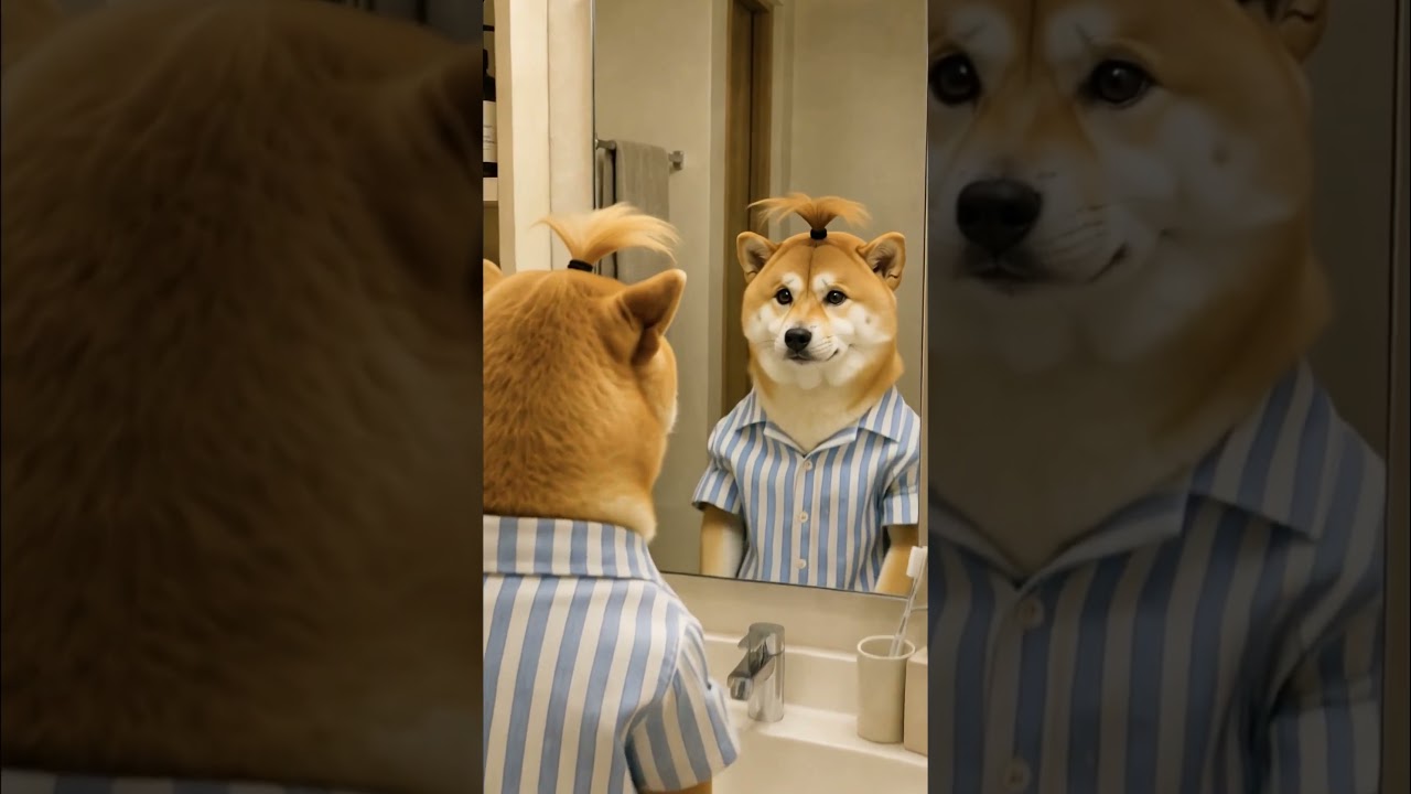 Don't try this at home! (Shiba Edition) 🐶💇‍♂️ #Shorts #shibainu #柴犬