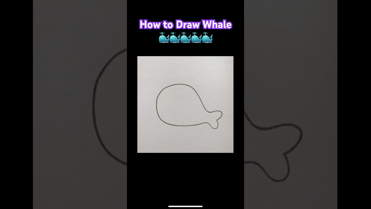 How to draw Whale in an easy way