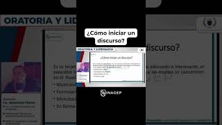 🗣 ¿Cómo iniciar un discurso? by INAGEP 24 views 5 months ago 3 minutes, 38 seconds