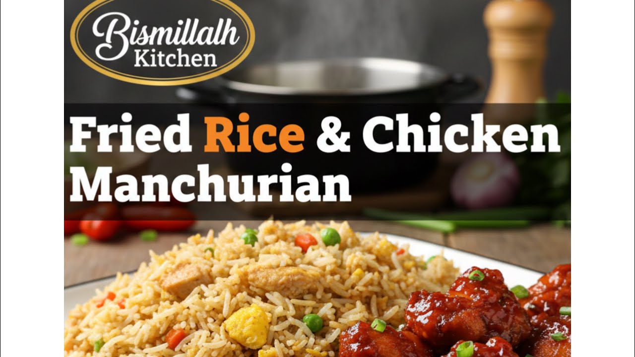 Street Style Manchurian & Fried Rice 🔥 | Full Desi Taste| Crispy,easy and tasty😍