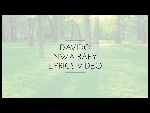 Davido Nwa baby lyrics video