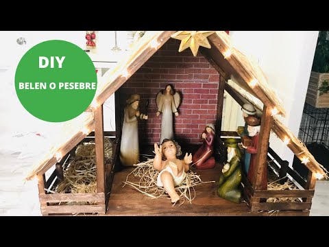 DIY como hacer un belen o pesebre  / how to make easy christmas crib