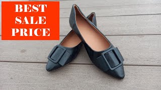 Showcase Soft Comfortable Office Shoes Black Ladies Flats With Bow screenshot 5