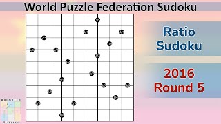 WPF Sudoku 2016 Round 5 - Ratio Sudoku screenshot 4
