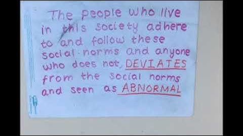 Deviation from social norms - Psychopathology