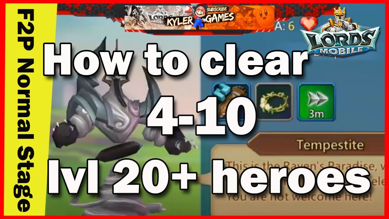 How to clear normal stage 4-10 using level 20+ heroes - Lords Mobile ...