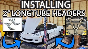 Installing Speed Engineering 2" Longtubes on C6 Grand Sport Corvette (Sounds Amazing!)
