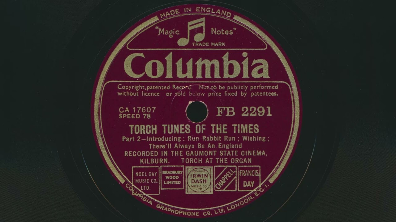 SIDNEY TORCH Tunes Of The Times Part 2 (1939) Organ Solo - 78 RPM Record