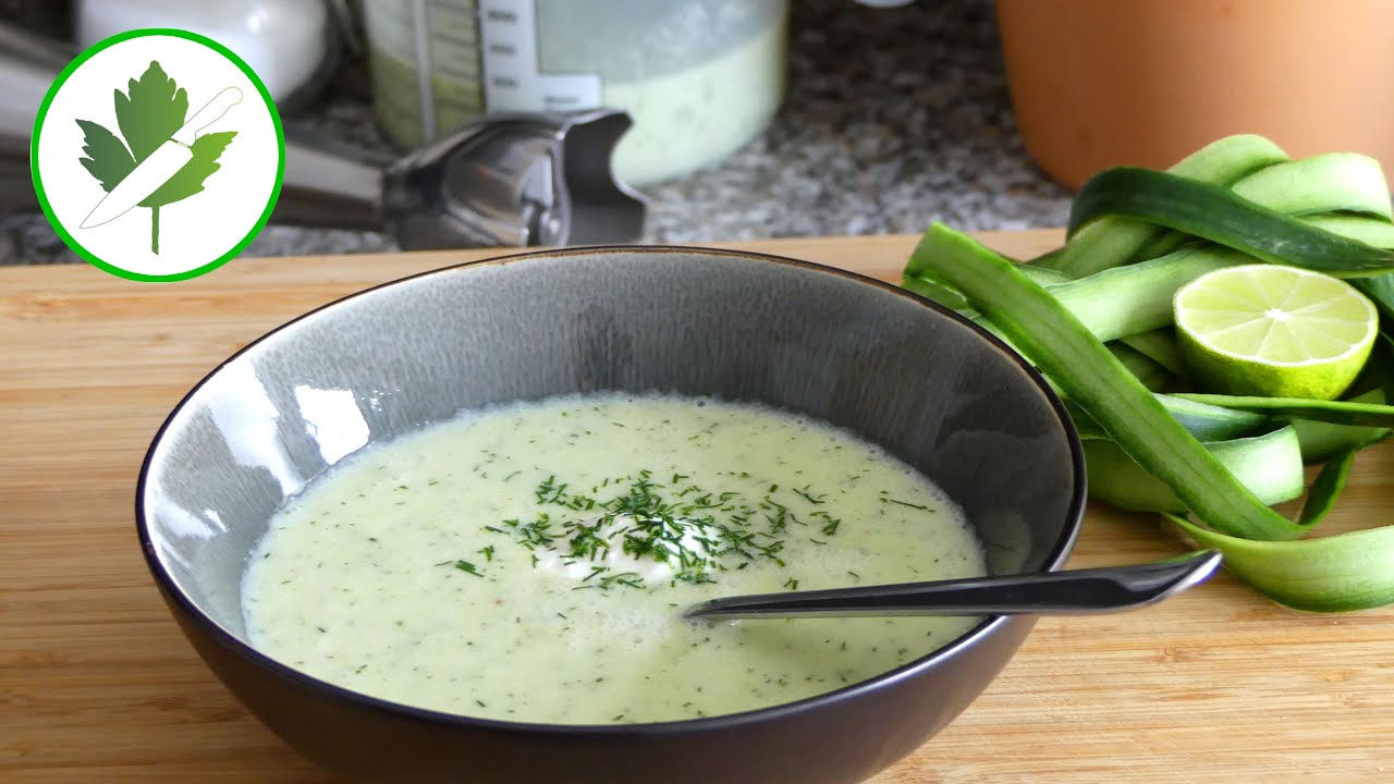 Die gesunde Erfrischung - Geeiste Gurkensuppe - Perfekt im Sommer - YouTube