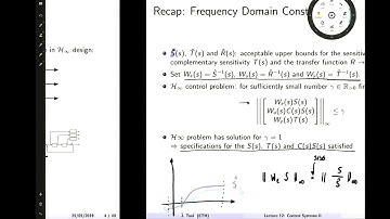 Lecture 12- Control Systems II, ETH Zurich(Spring 2018)