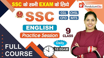 10:00 AM- English Practice Session for SSC  Class 9 | English for SSC