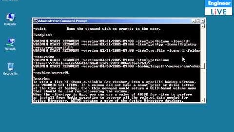 Restore Data via WBADMIN command in Windows Server 2008