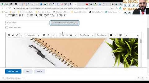 Using D2L Templates
