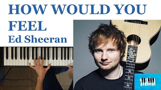 How Would You Feel - Ed Sheeran - Karaoke Electric Piano - Lyrics - How To Play - Sing Along