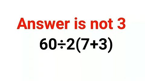 60÷2(7+3) The answer is not 3. Many got it wrong!  Ukraine Math Test #math #percentages #ukraine